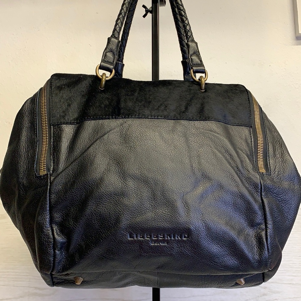 Liebeskind extra large black leather bag